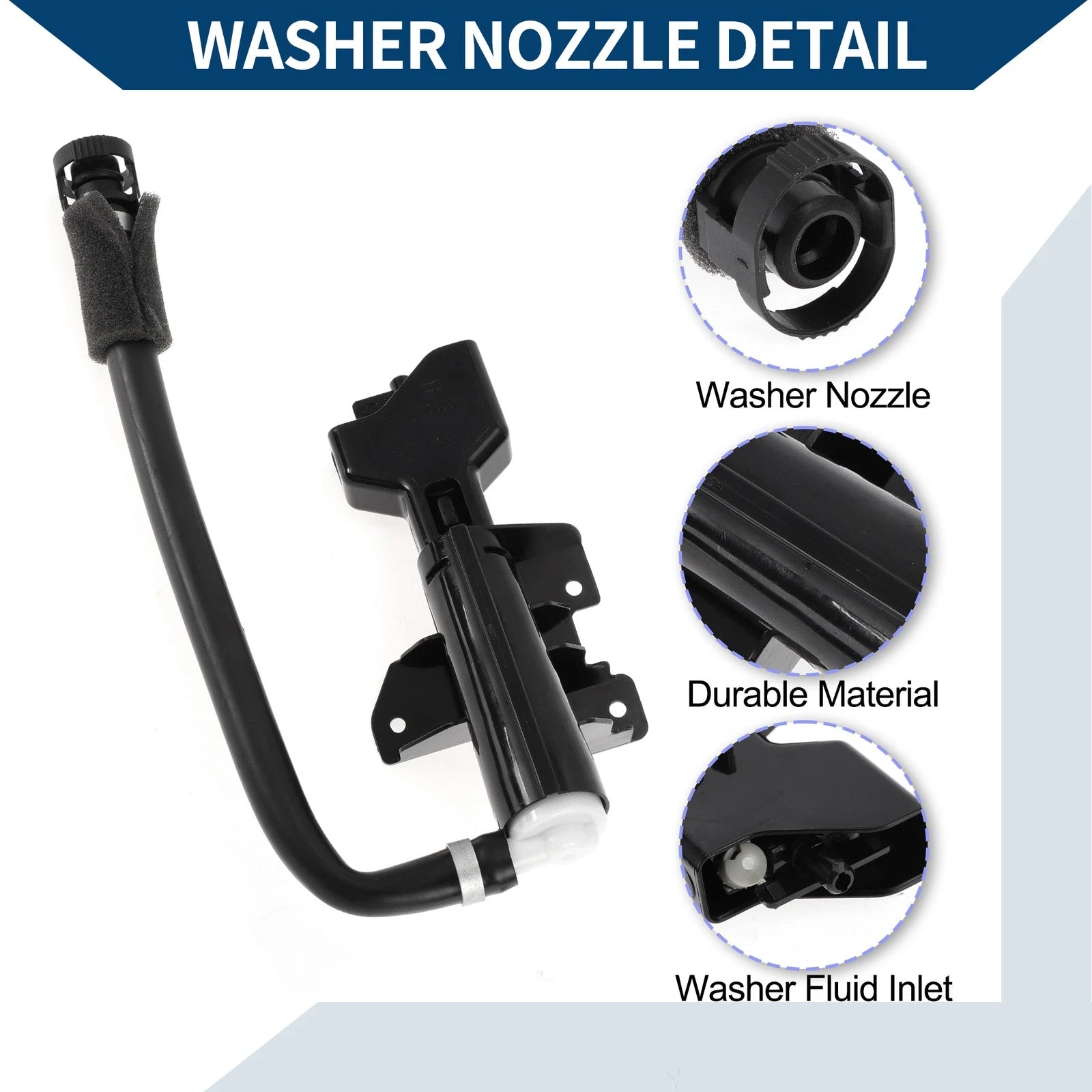 Front Passenger Side Headlight Washer Nozzle for Toyota Sequoia (2001–2022) No. 852070C020