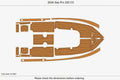 EVA Foam Teak Deck Flooring Pads for Sea Pro 220 CC (2004)