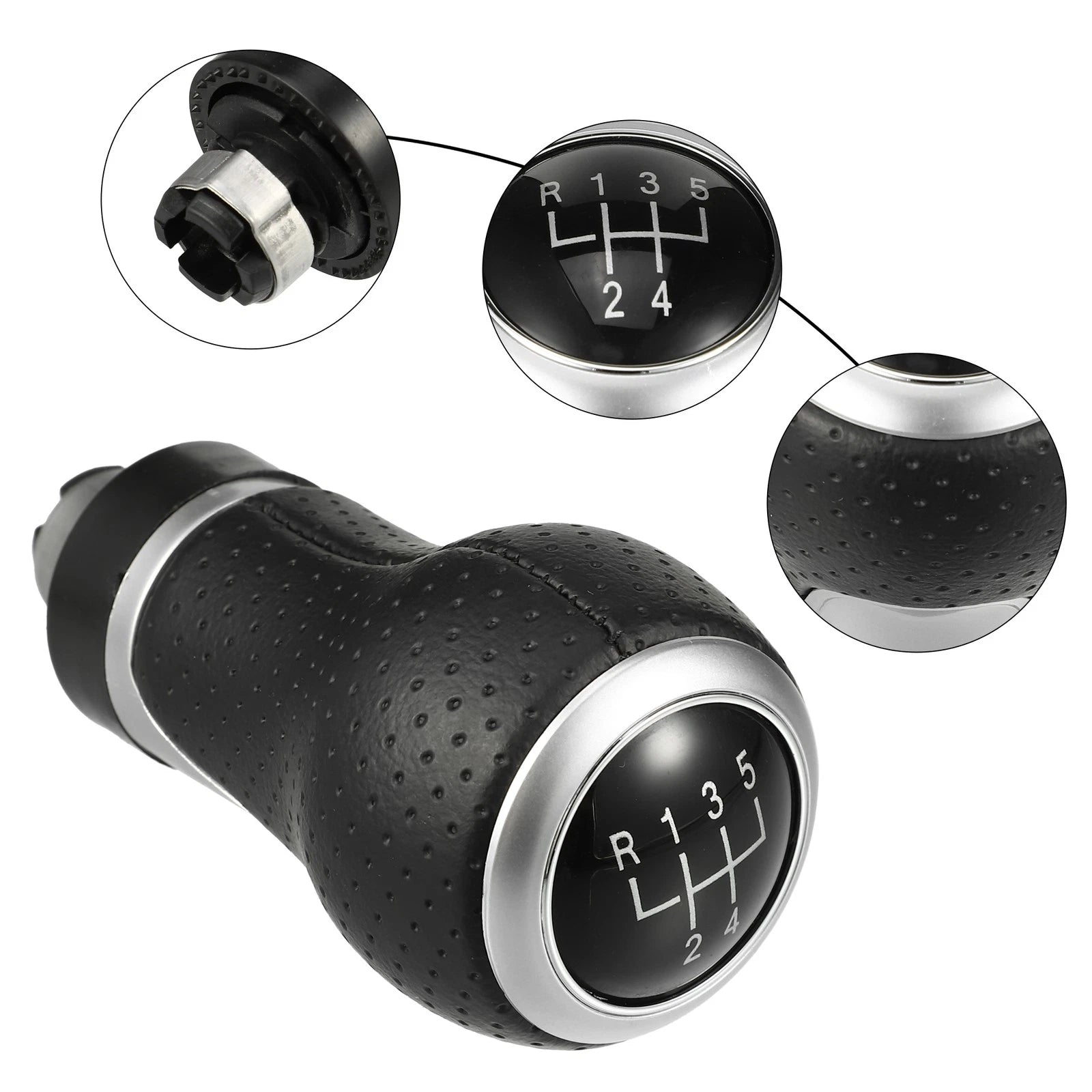 Set of 1 Gear Shift Knob for Audi A3 (2003–2013) - 5 Speed, Black