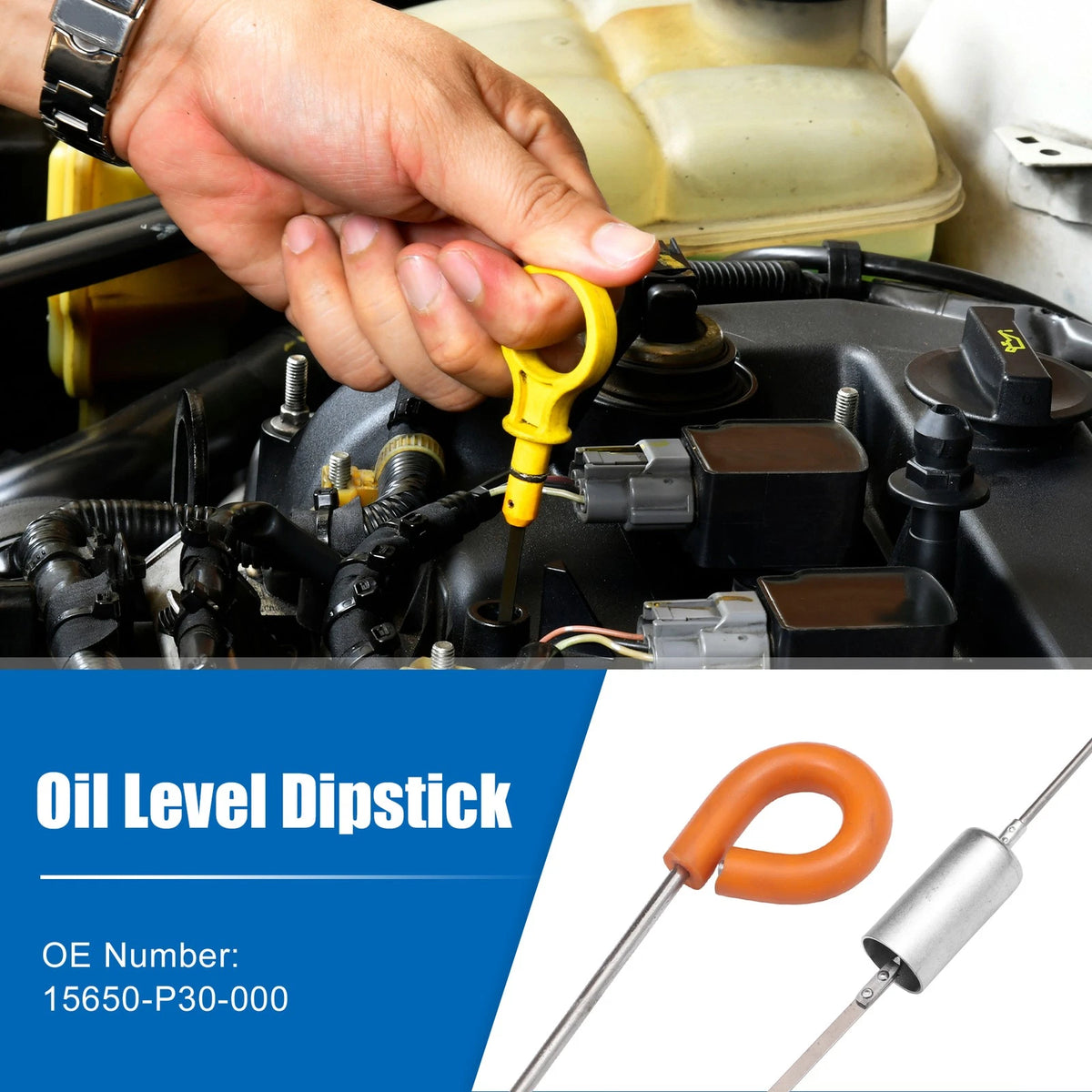 Engine Oil Level Indicator Dipstick for Acura Integra (1992–2001) 15650-P3F-A00