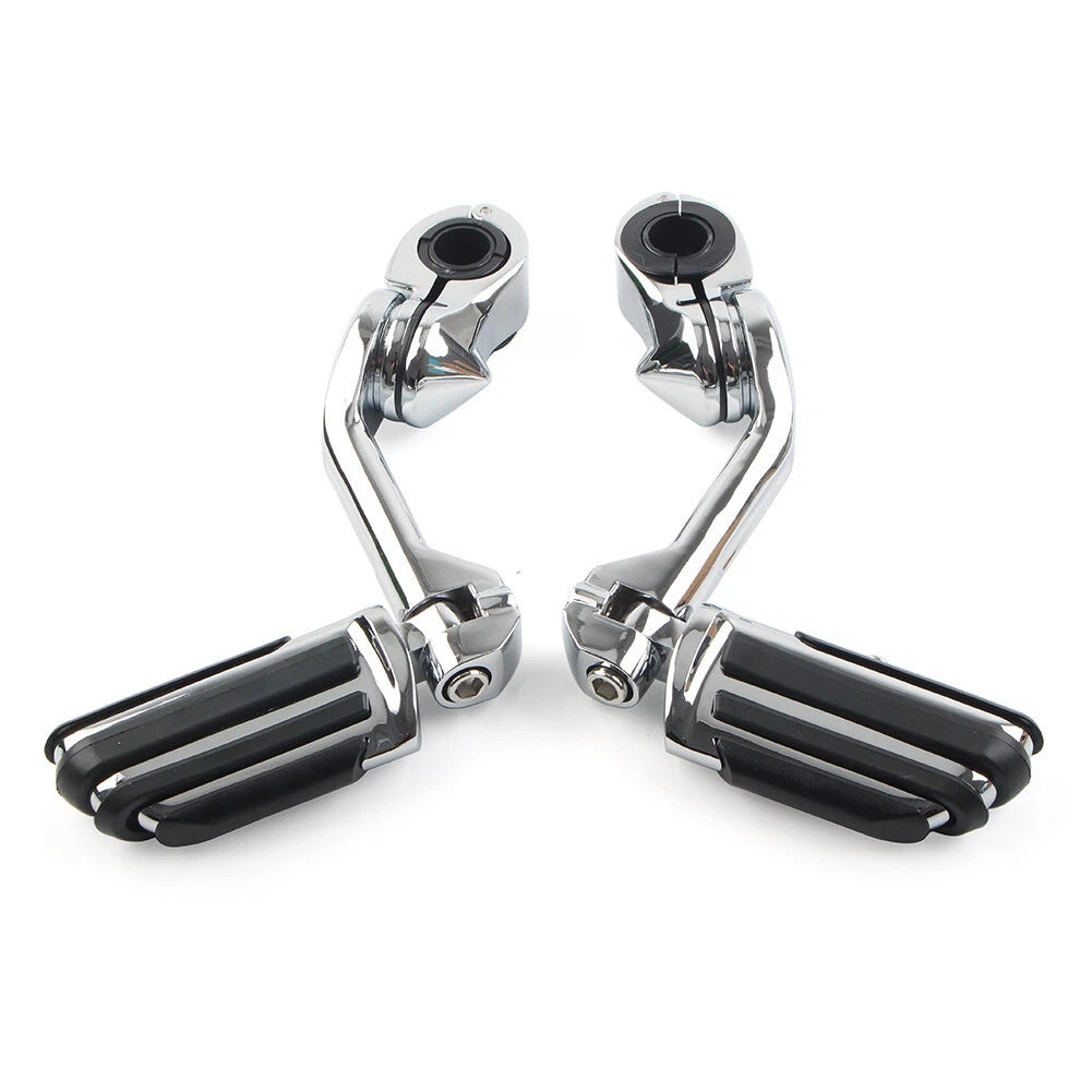 1-1/4" Highway Engine Guard Long Angled Foot Pegs for Harley Iron XL (2014–2023)
