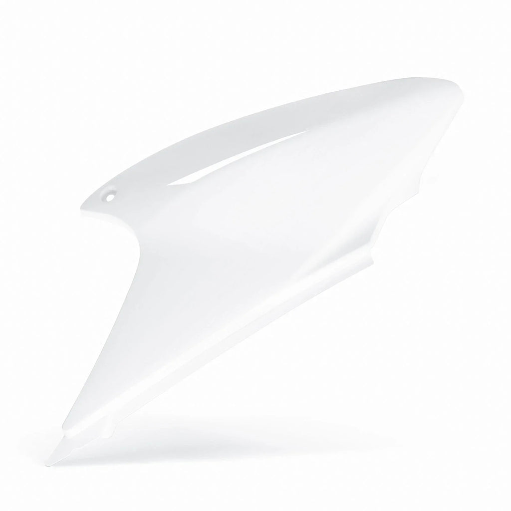 White Right Side Number Plate Cover for Honda CRF230F (2004–2009)