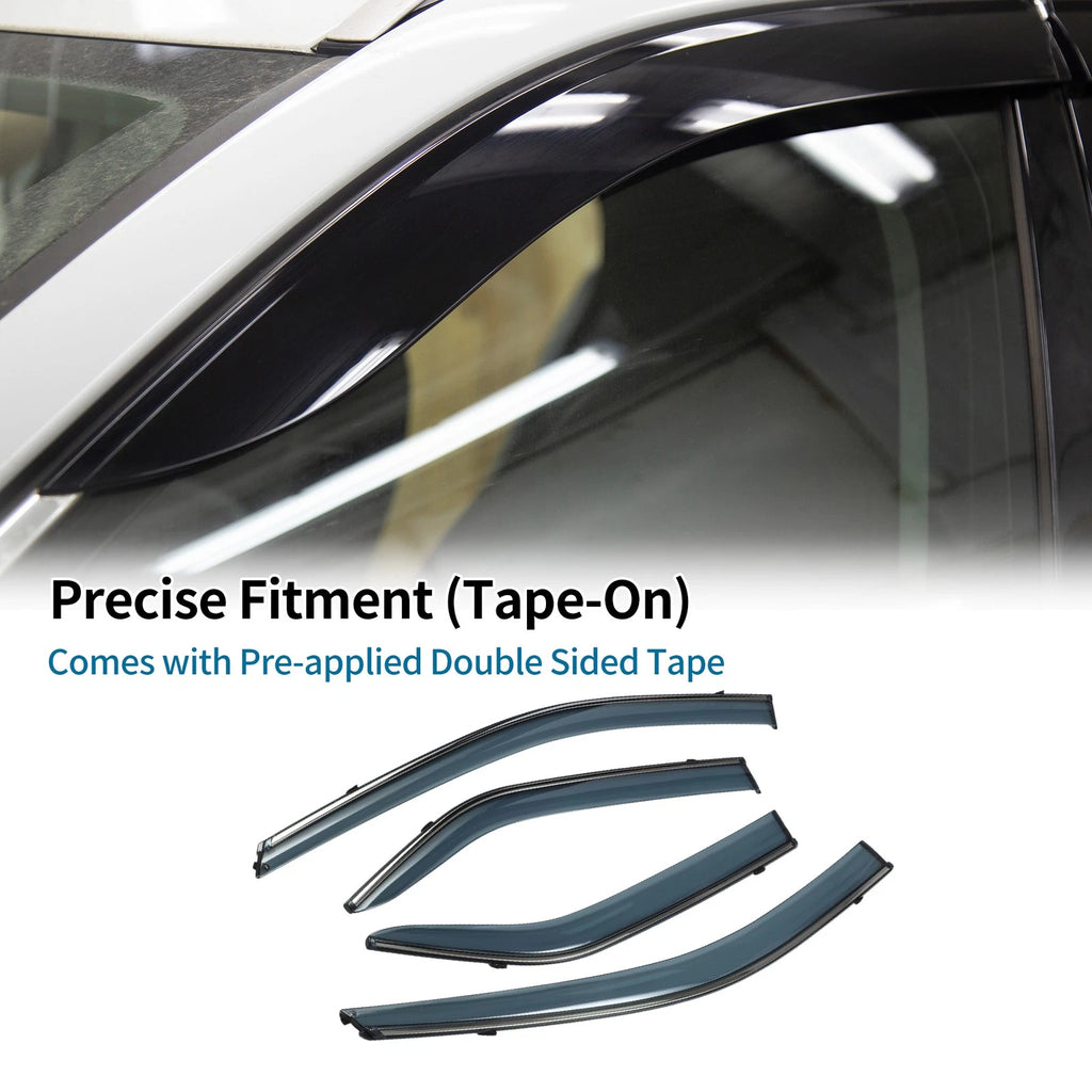 Set of 4 Window Deflectors for Toyota Camry (2012–2017) - Black Vent Visors