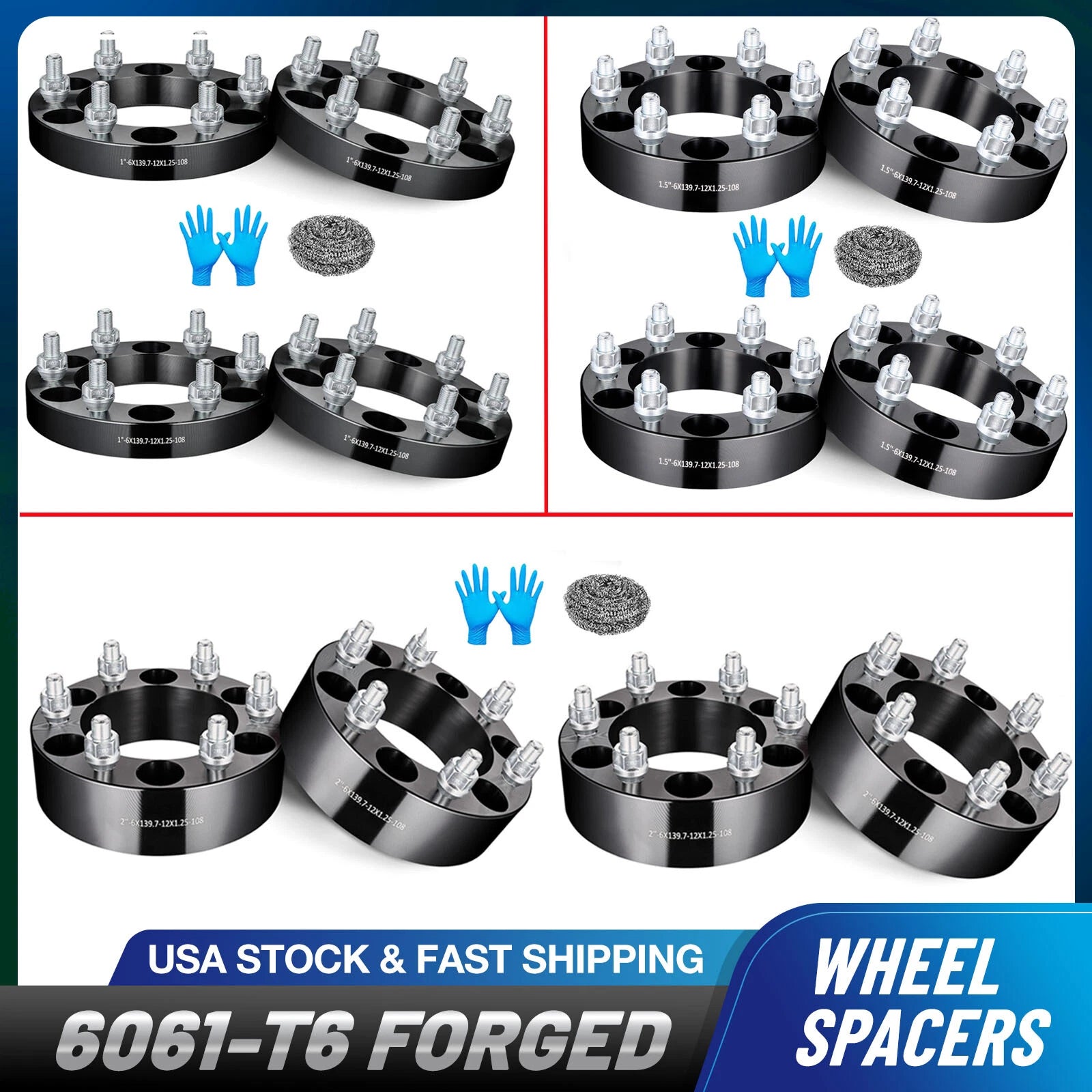 Set of 4 Wheel Spacers 1"/1.5"/2" for Nissan Armada Infiniti QX56 (2004–2015)
