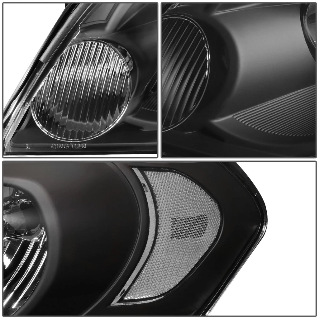 Black/Clear Signal Bumper Headlight Lamps for Chevy Impala (2006–2016)