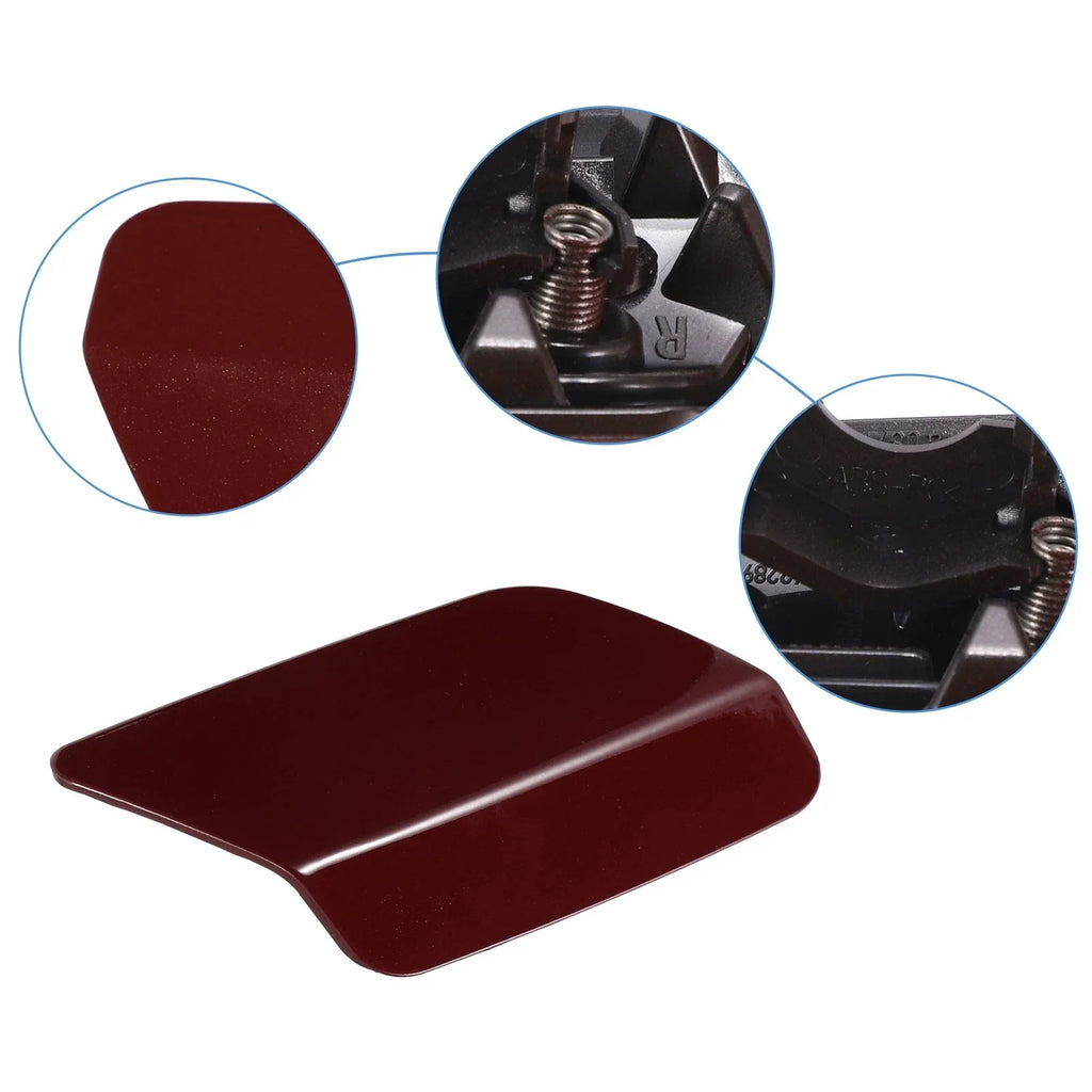 Front Right Headlight Washer Nozzle Cover Cap Red for BMW 328i (2011-2013)