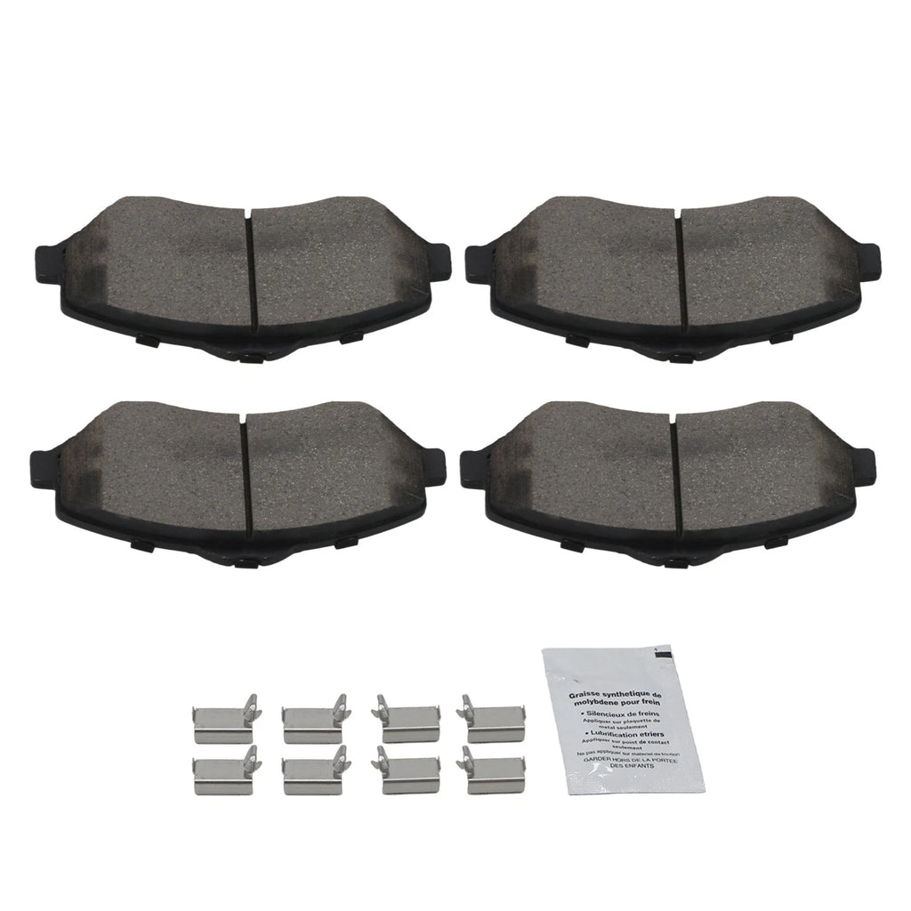 Set of 4 Front Ceramic Brake Pads for Dodge Grand Caravan (2008-2016)