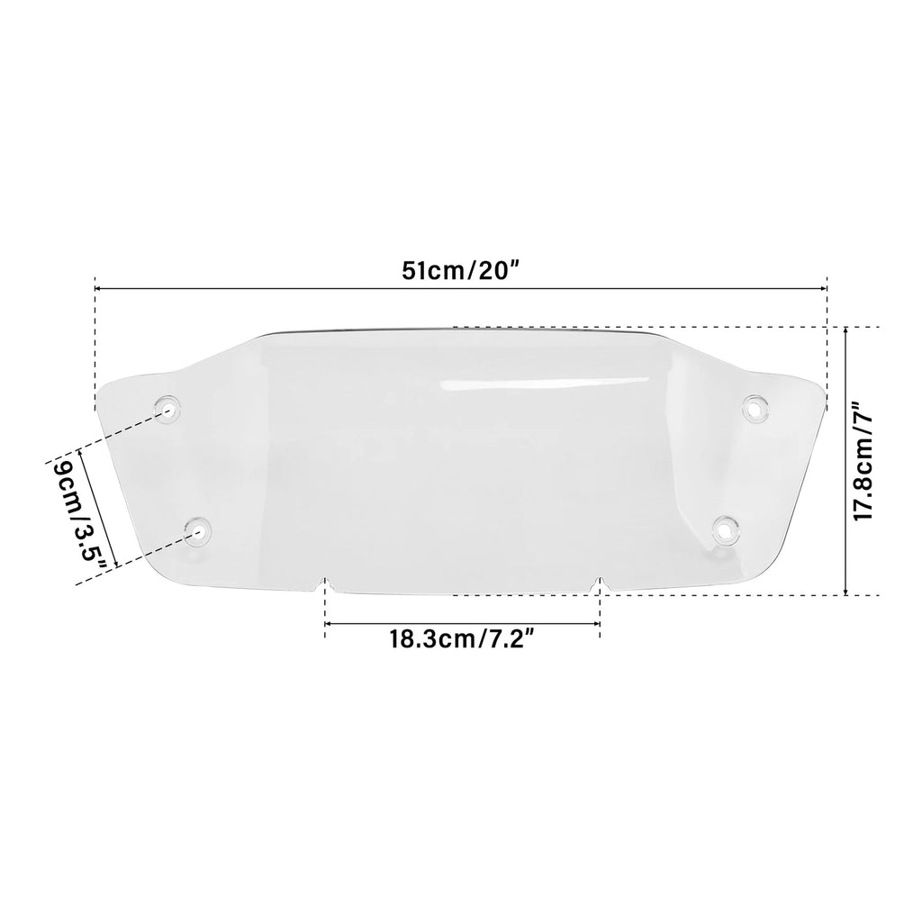 7" Clear Windshield for Harley CVO Street Glide FLHXSE (2023–2025) FLHX (2024+)