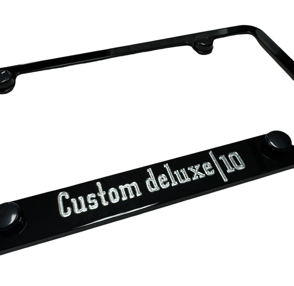 License Plate Frame Engraved Chevrolet Custom Deluxe Front (2010–2019)