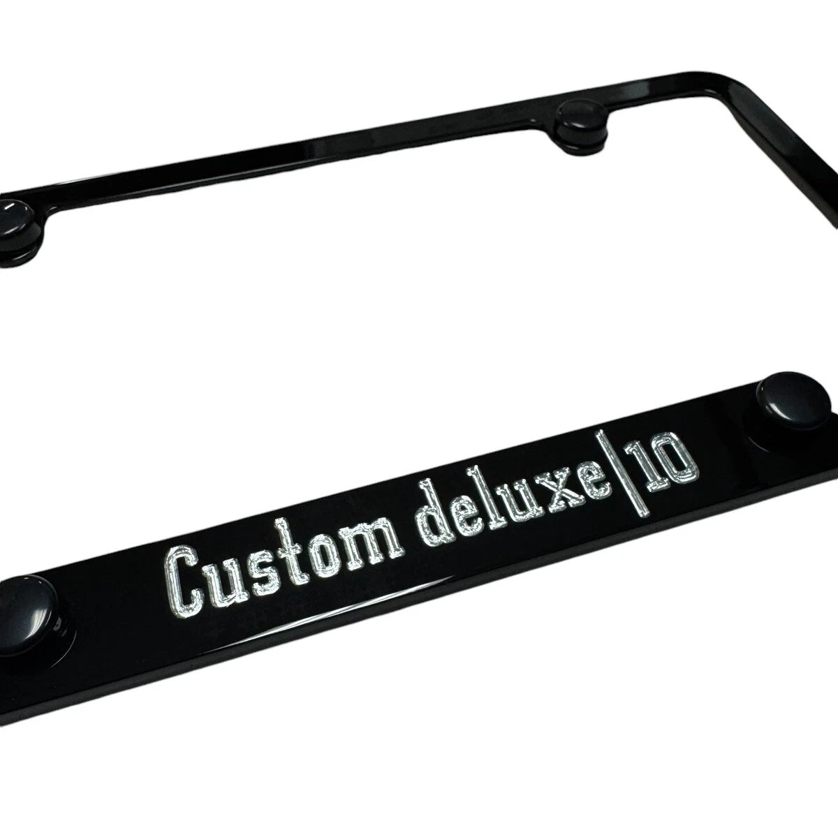 License Plate Frame Engraved Chevrolet Custom Deluxe Front (2010–2019)