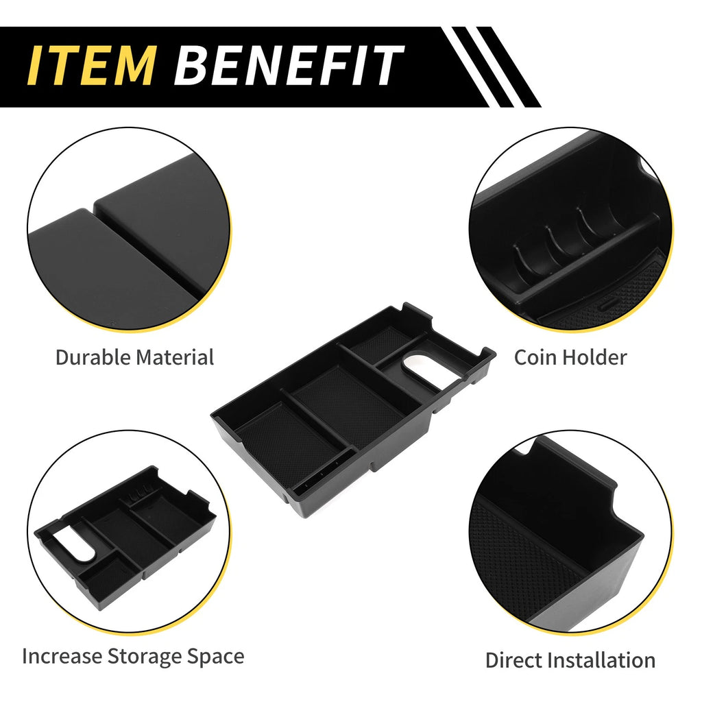 Center Console Organizer Insert Tray for Toyota Tundra (2007–2021) Black