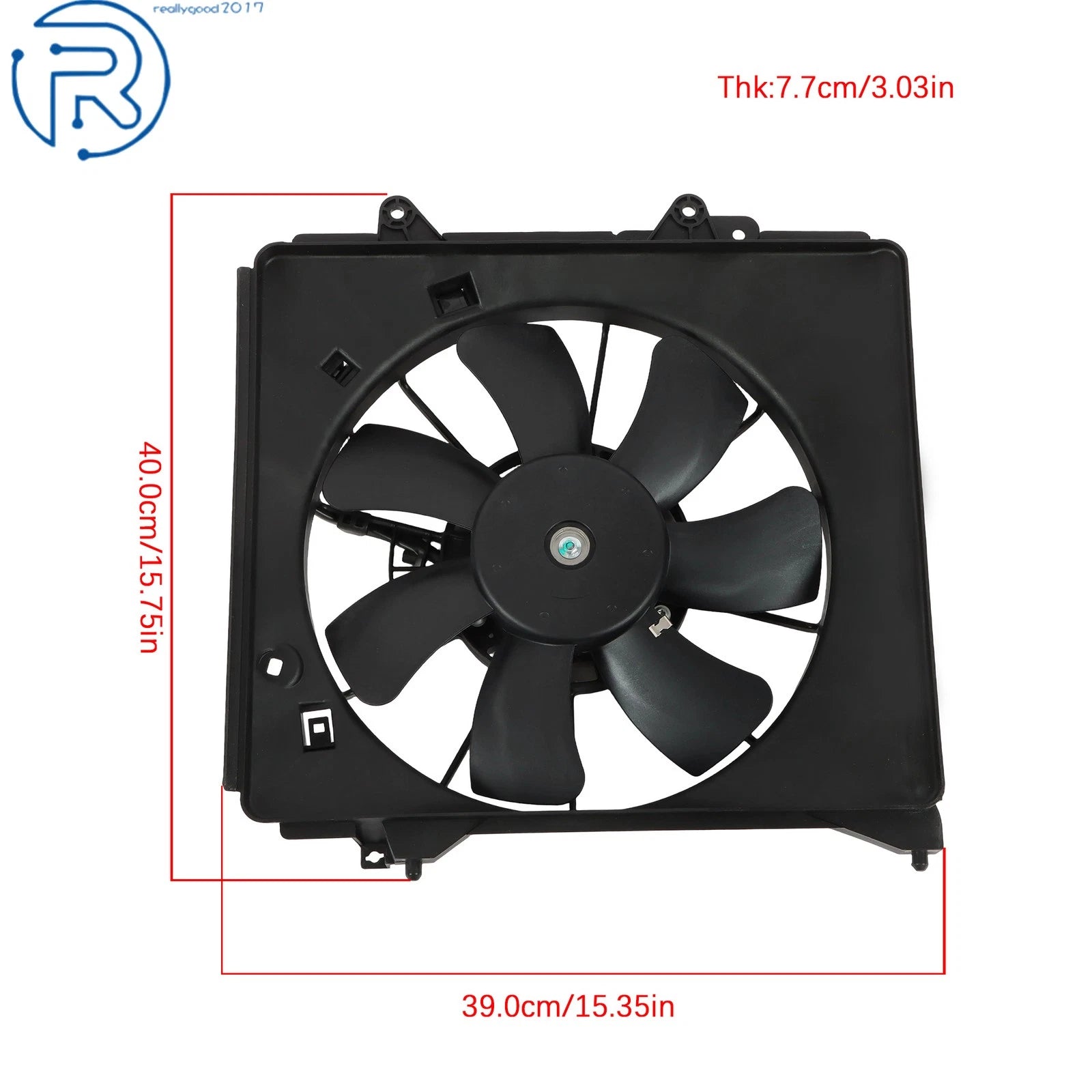 A/C Condenser Fan Assembly for Honda Fit (2009-2014) - Passenger Side