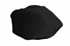 Leather Console Lid Pull Over Cover for Nissan Maxima (1997–1999) Purple Stitch