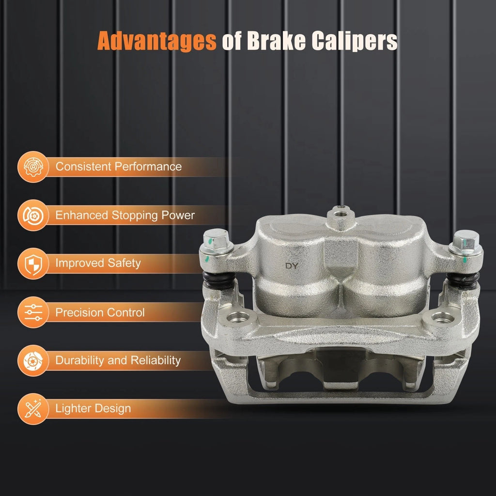 Front Pair Brake Calipers w/ Bracket for Nissan Quest (2004–2009)