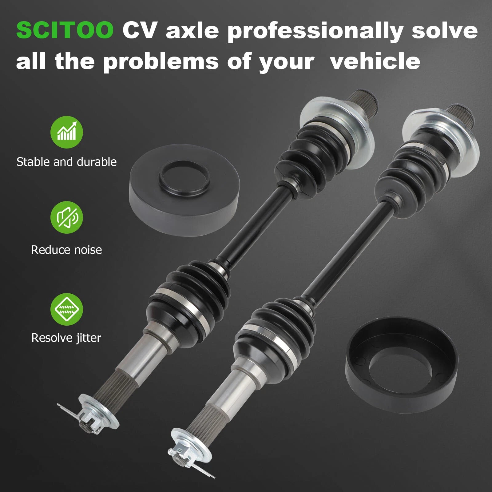 Pair of CV Axles for Yamaha Grizzly 660 (2002–2008)