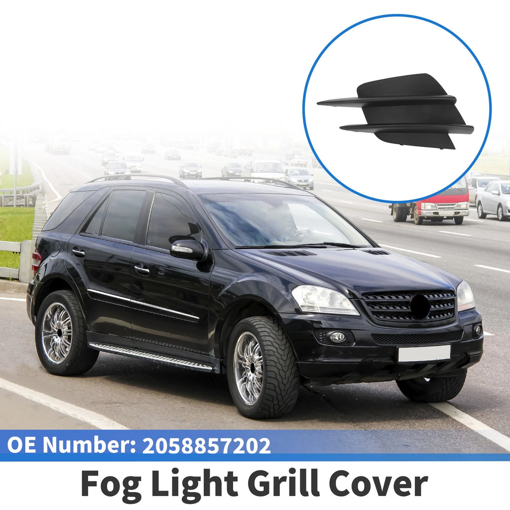1 Pc Fog Light Grill for Mercedes-Benz W205 (2015–2021) No. 2058857202 Black