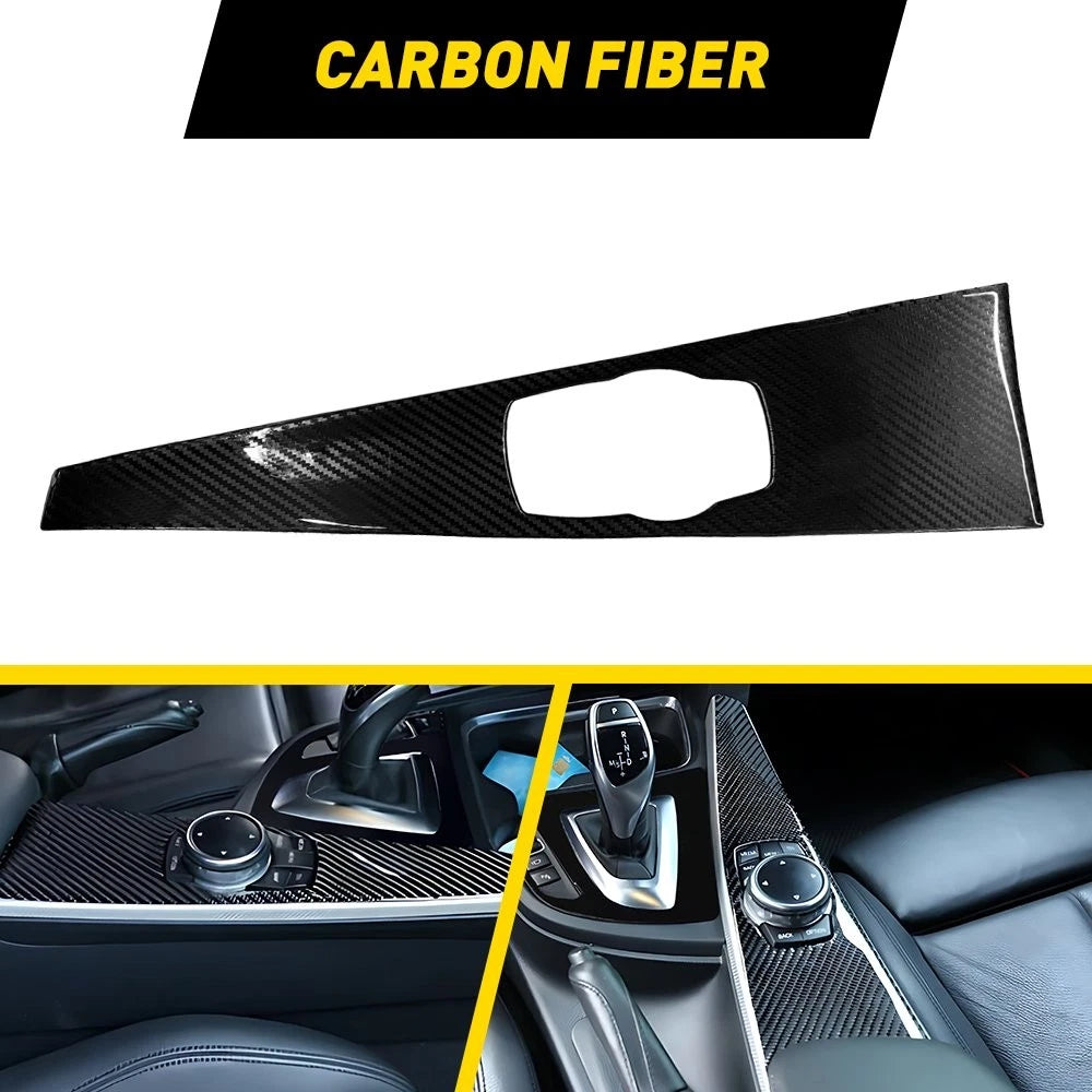 Carbon Fiber Multimedia Panel Cover Trim for BMW 3 4 Series F30 F32 F34 GT (2012–2020)