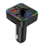 Wireless FM Transmitter MP3 Player with USB A & C Charger for Universal Use
