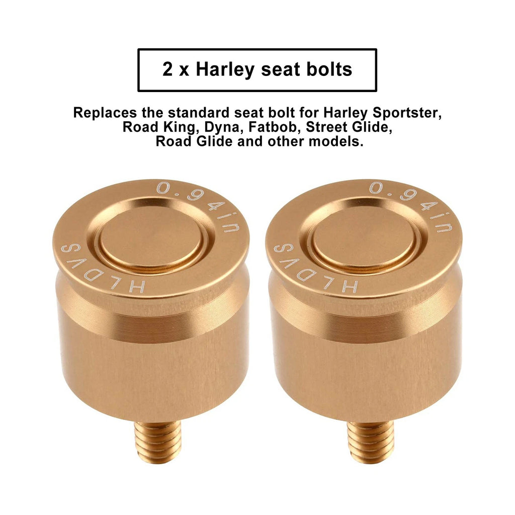 2X CNC Screw Mount Seat Bolt for Harley Dyna Softail Sportster Road King Glide
