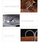 Fishing Hooks Set of 51 (2#/4#/6#/8#/10#) Black Fishing Accessories
