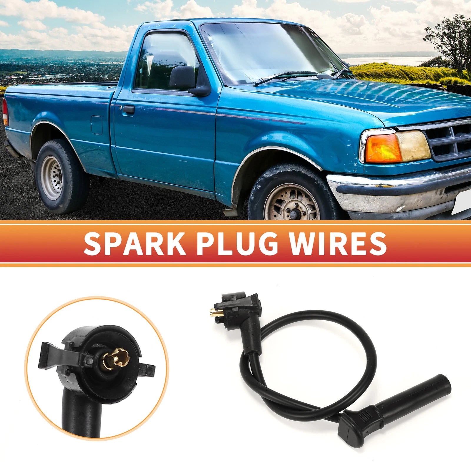 6X Spark Plug Wire Ignition Coil Cable No.5U2Z12259C for Ford Explorer (2001–2005)