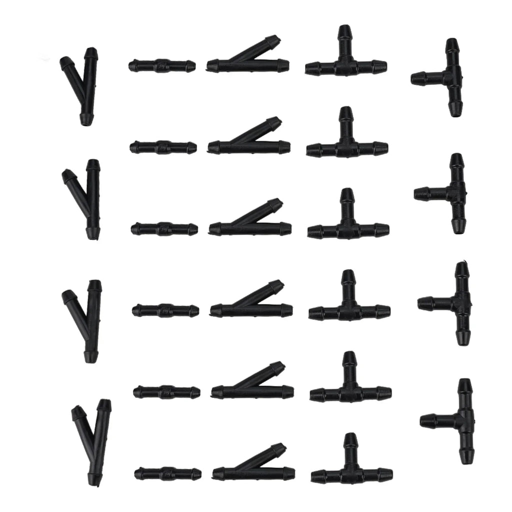 36pcs Windshield Washer Hose Connectors Water Tube TYI Type Splitter Fittings