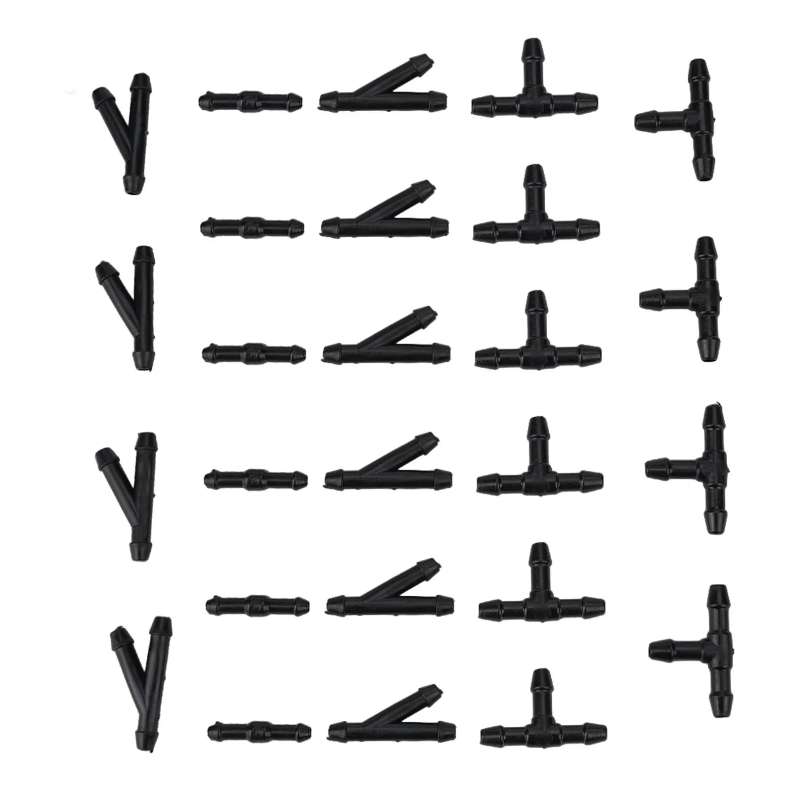 36pcs Windshield Washer Hose Connectors Water Tube TYI Type Splitter Fittings