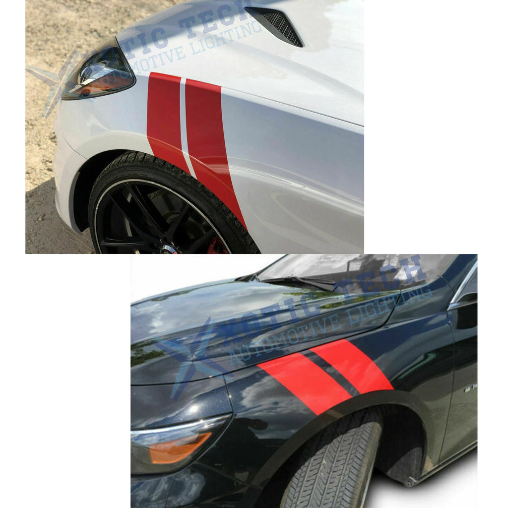 Vinyl Hash Stripe Auto Fender Double Stripe Stickers for Audi A4 (2009-2016)