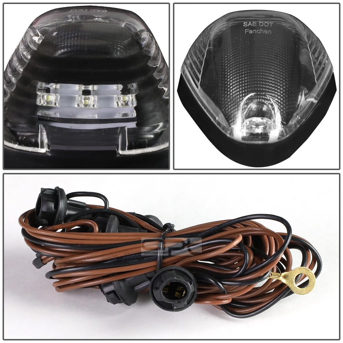 5Pcs LED Cab Roof Running Light Set for Ford Super Duty (1999–2016)