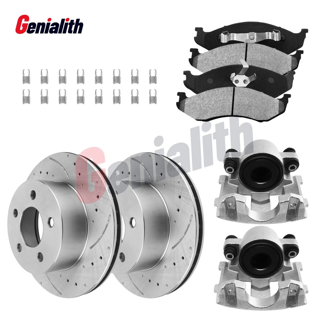 Front Disc Brake Rotors Pads Caliper for Jeep Wrangler Cherokee (1990–1999)