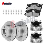 Front Disc Brake Rotors Pads Caliper for Jeep Wrangler Cherokee (1990–1999)