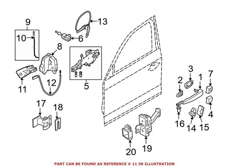 Genuine OEM Front Passenger Right Interior Door Handle 51417144550 for BMW
