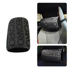 2X Gray Fabric Headrest Pillow Supports for Racing Seats