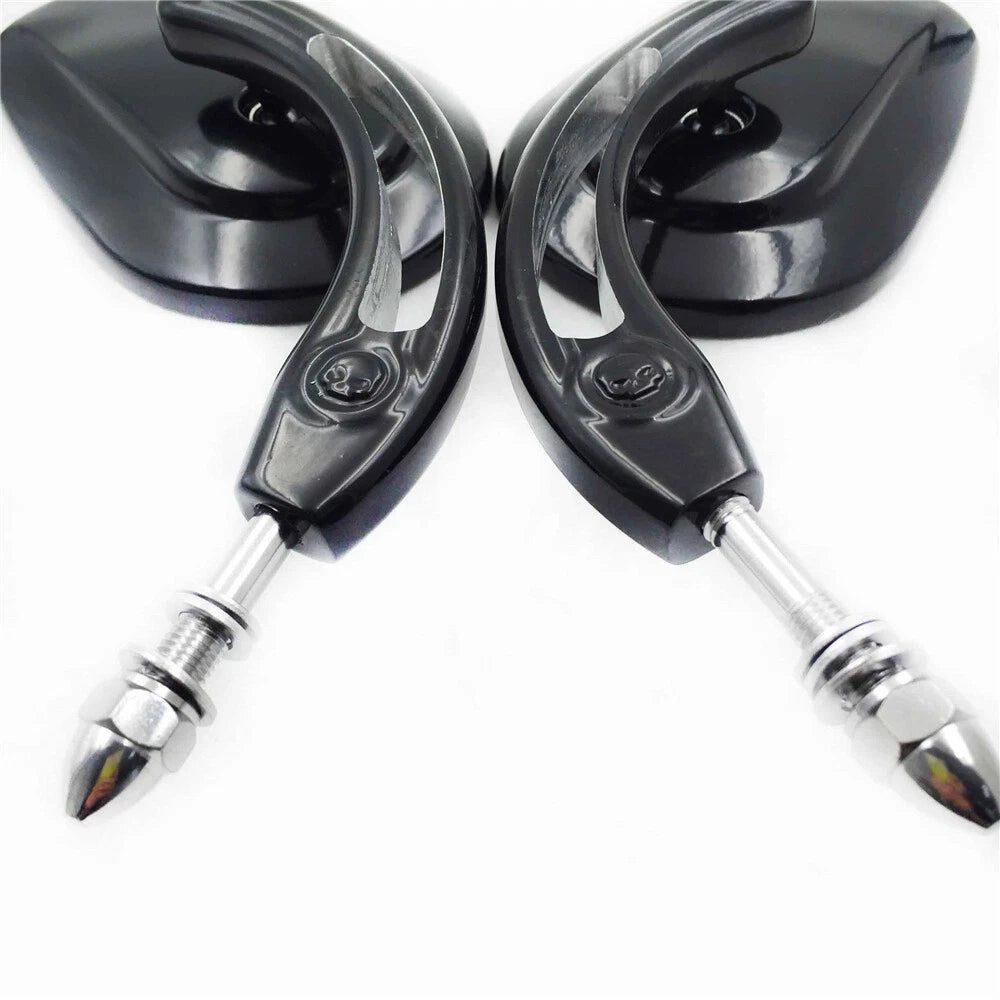 Chrome Big Side Mirrors for Harley Low Rider SuperLow Iron 883 1200 (2014–2023)
