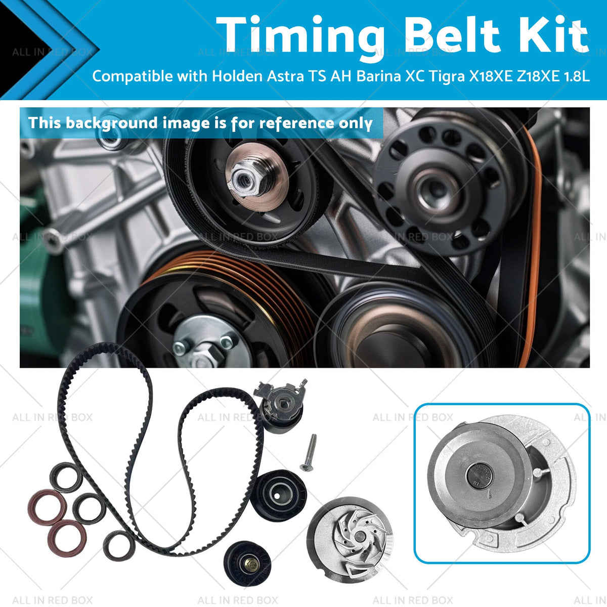 Timing Belt Kit for Holden Astra TS, Barina XC, Tigra X18XE, Z18XE (1998–2005)