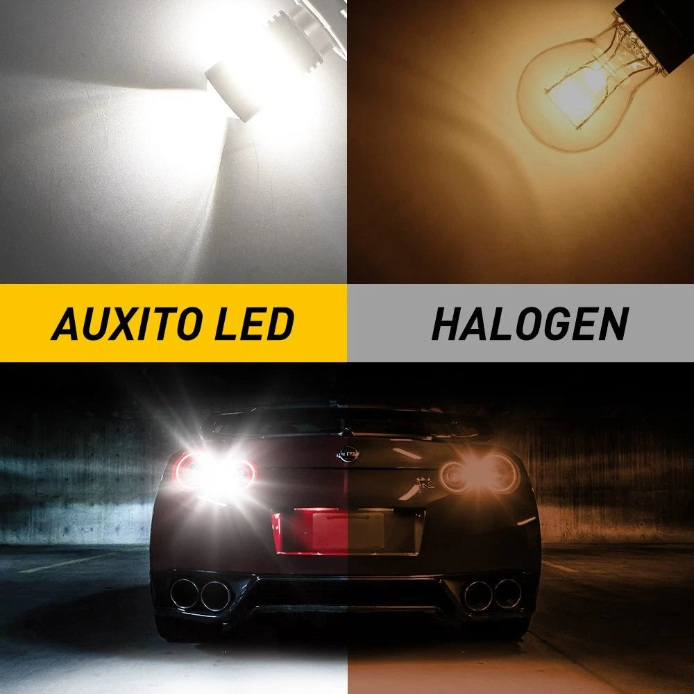2x 3157 3156 48SMD 6000K LED Reverse Tail Brake Signal Light Bulbs for
