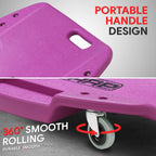 48" x 23.5" Purple Ergonomic HDPE Automotive Creeper for Mechanics