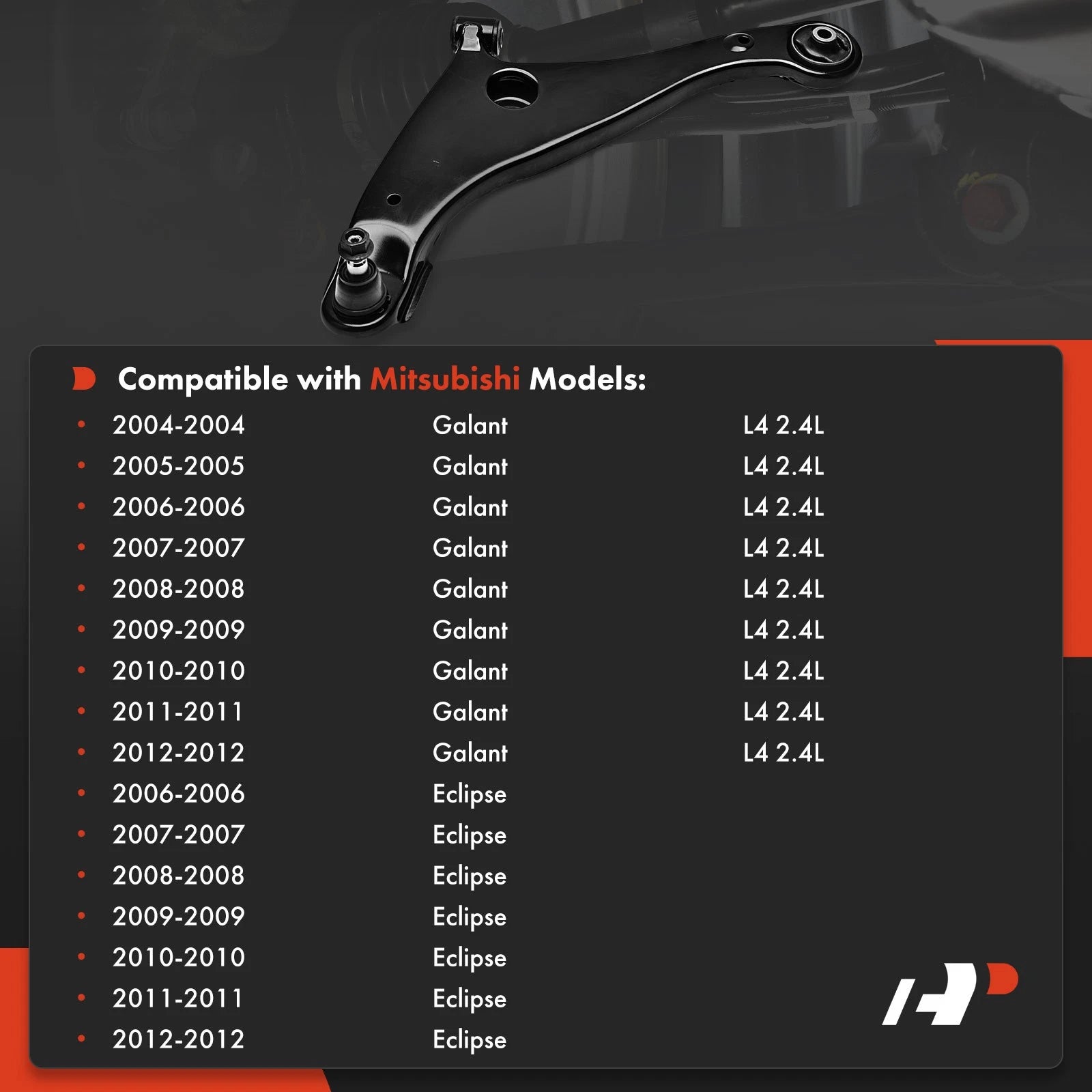 Front Left Lower Control Arm with Ball Joint for Mitsubishi Galant