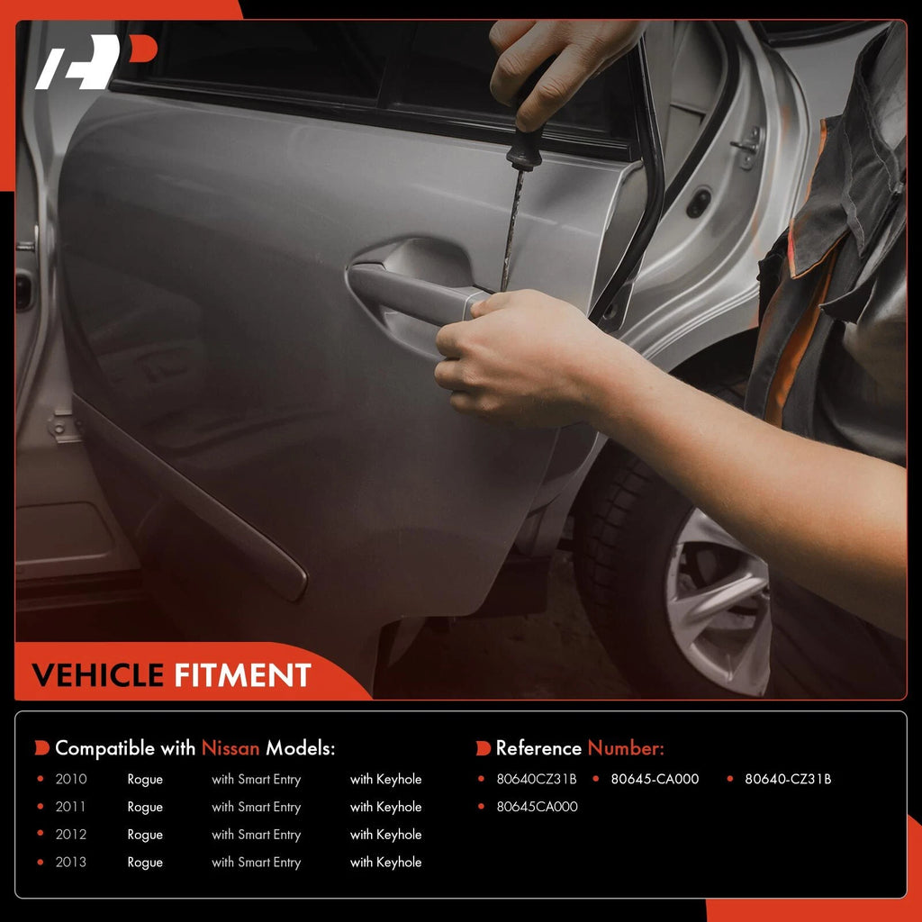 Chrome Exterior Door Handle with Smart Entry for Nissan Rogue (2014–2020)