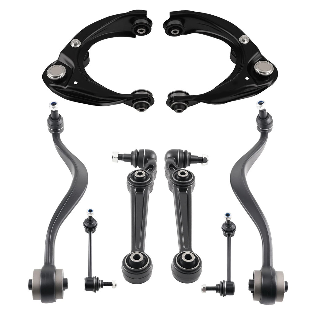 Set of 8 Front Upper Lower Control Arms for Ford Fusion MKZ (2007–2010)