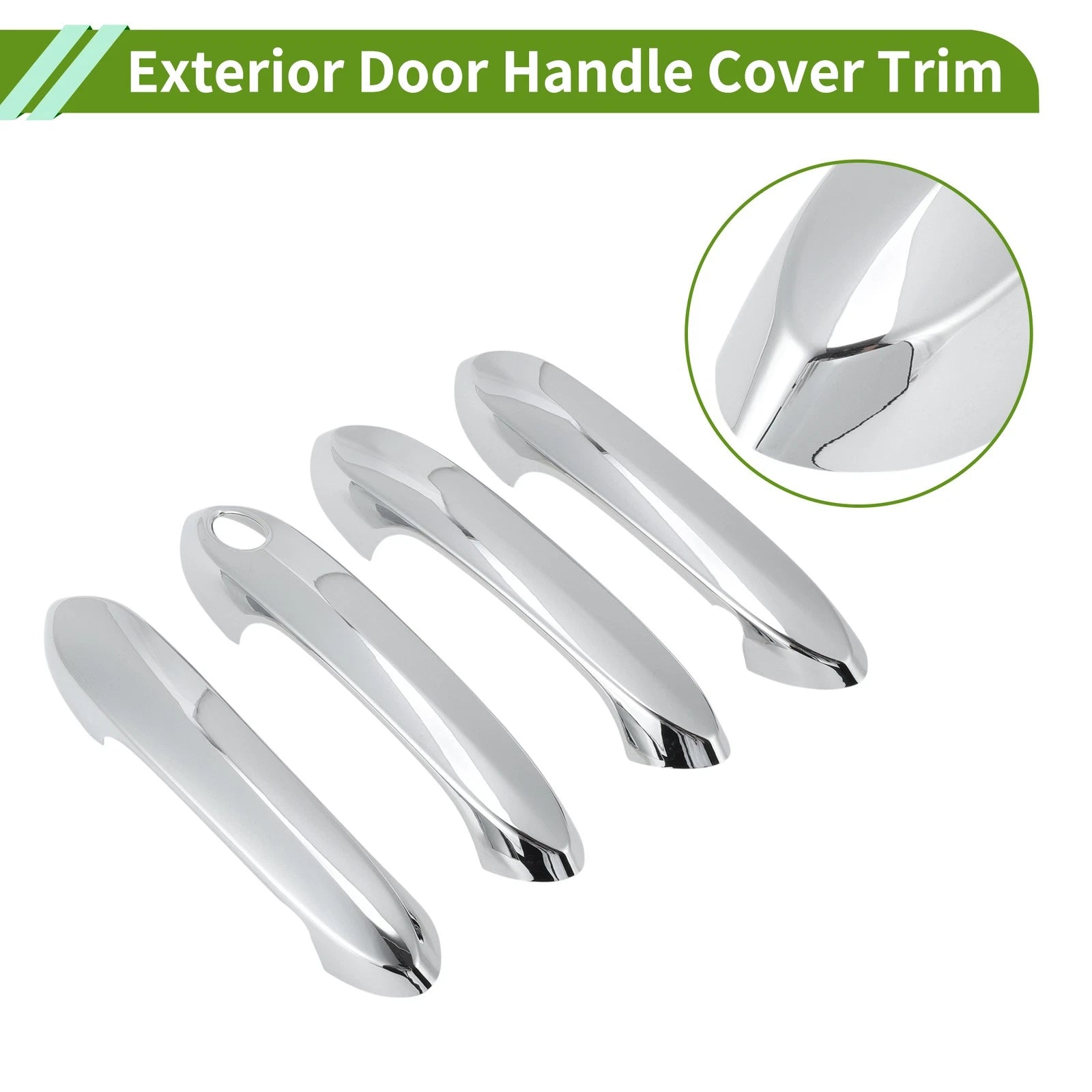 Exterior Door Handle Cover Trim for BMW X3 (2018–2022) Silver Tone