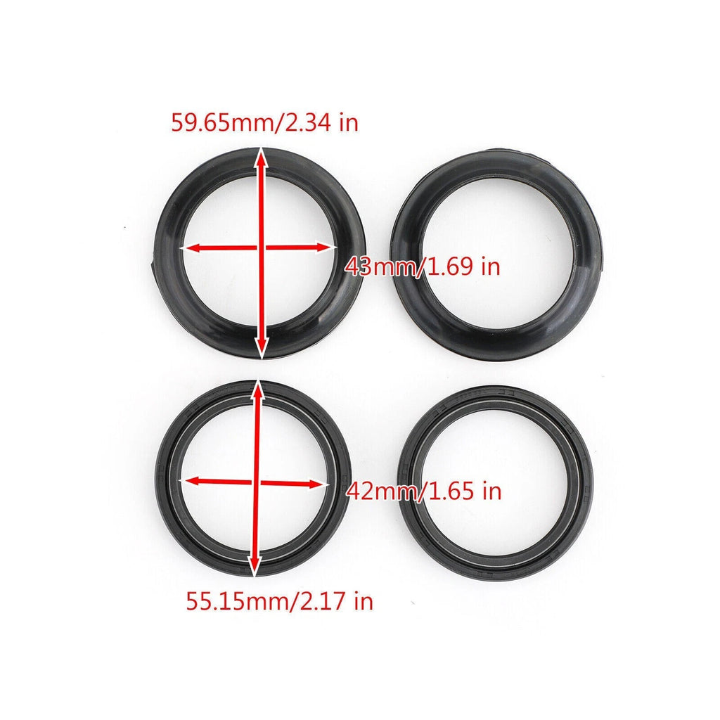 Fork Oil Dust Seal Kit 43mm for 56-137 41-7133 22-56137