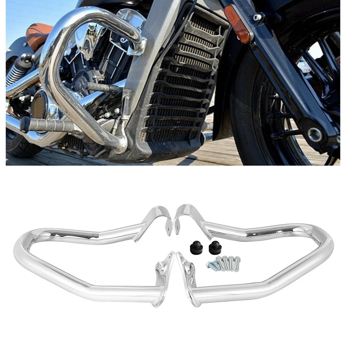 Chrome Engine Guard Crash Bar for Indian Scout Sixty (2016–2024) Scout (2015–2024)