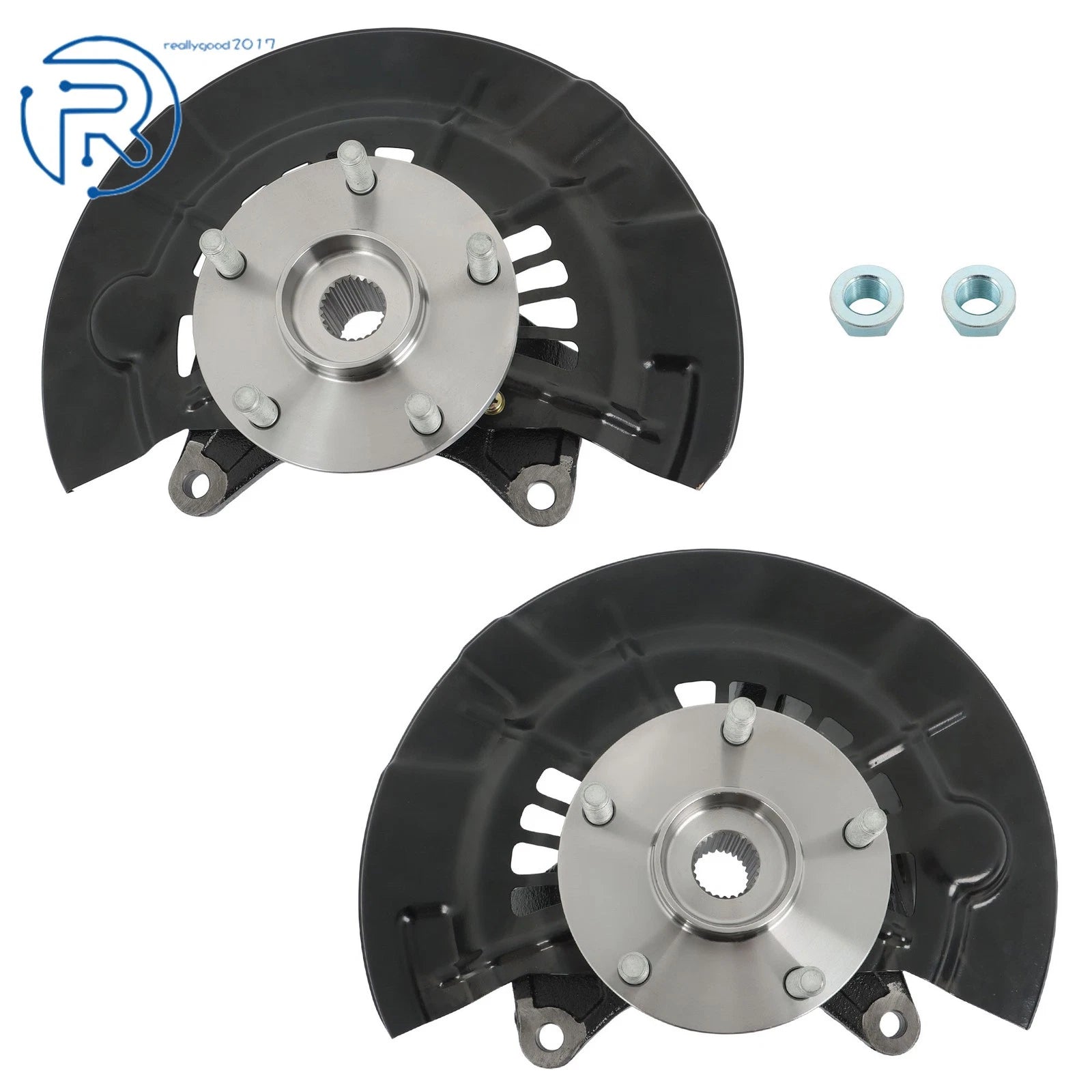Pair Front Steering Knuckle & Wheel Hub Bearing for Toyota Camry (2007–2009)