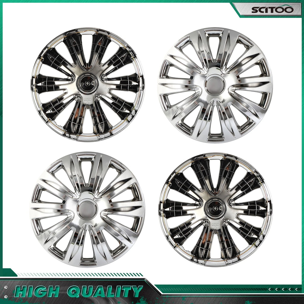 Set of 4 17" Snap On Full Wheel Covers Hub Caps for R17 Tire & Rim