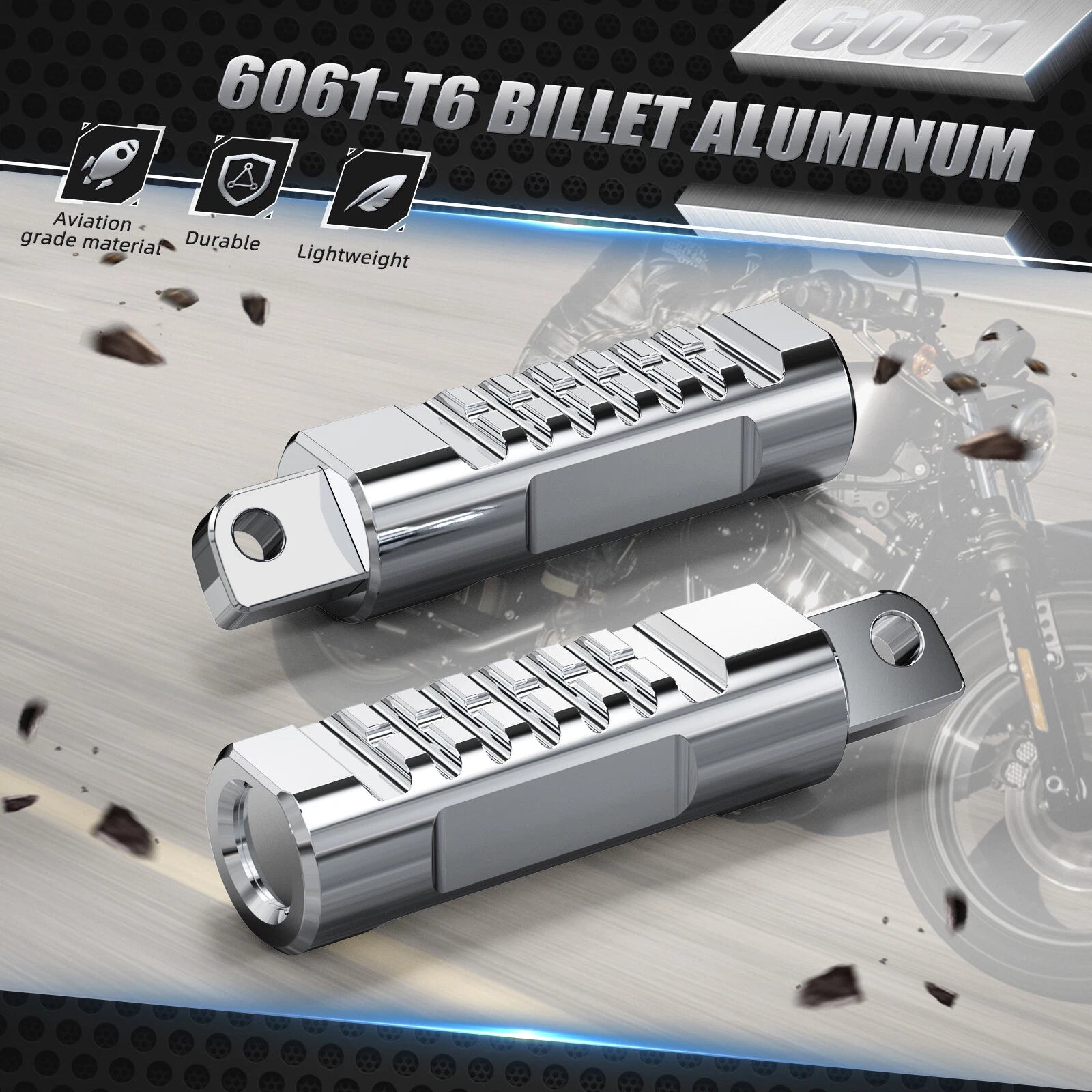 Rider Footpegs for Harley Iron 883 XL883N (2009–2018), Iron 1200 XL1200NS (2018–2021)