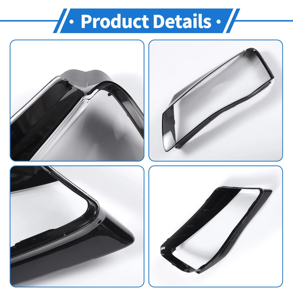 1 Pc Headlight Lens Cover for Audi A8 (2010–2013) Black