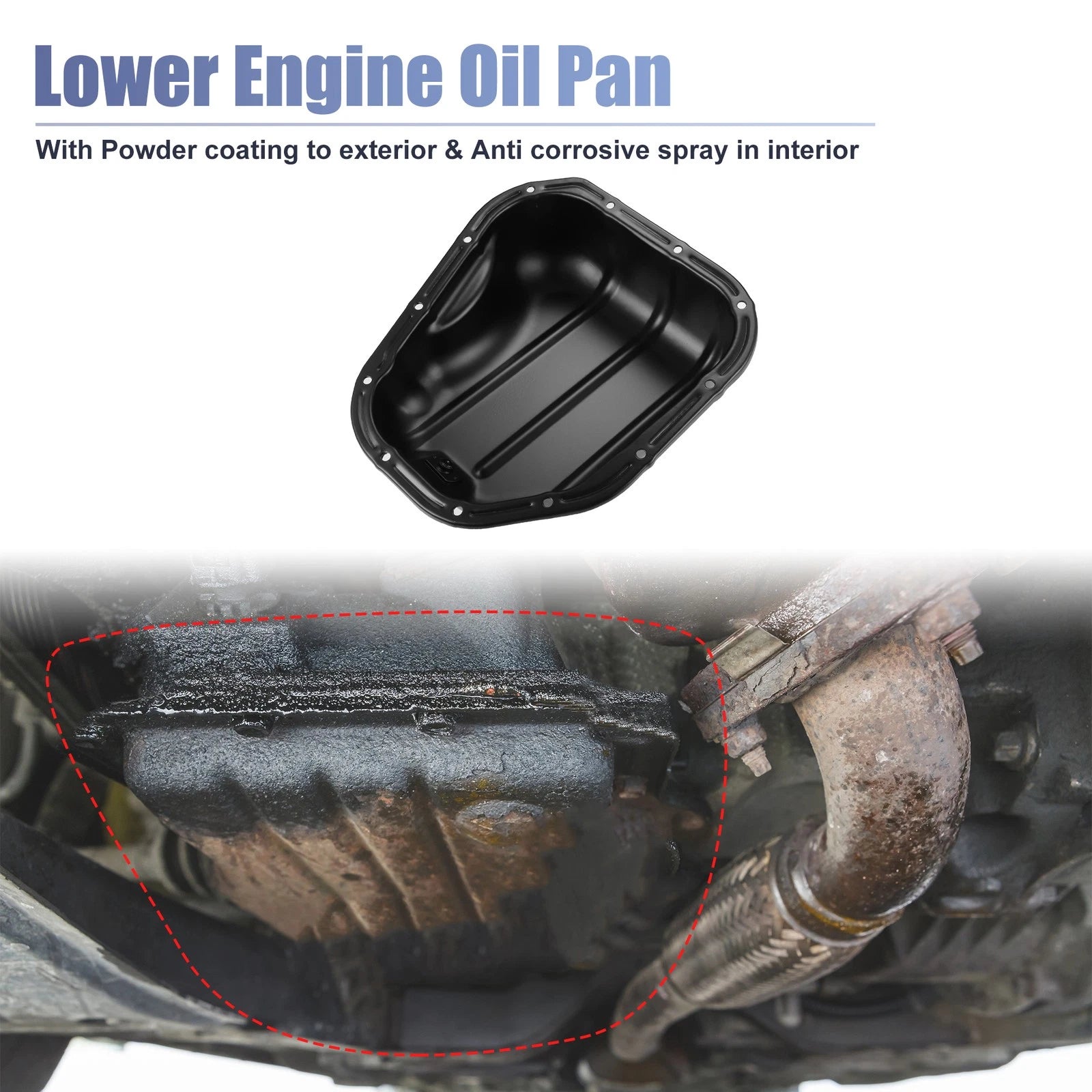 Engine Oil Pan for Toyota Camry (1994–2006) No. 1210162060, Black
