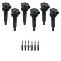 Set of 6 Ignition Coils & Spark Plugs for Kia Optima 2.7 V6