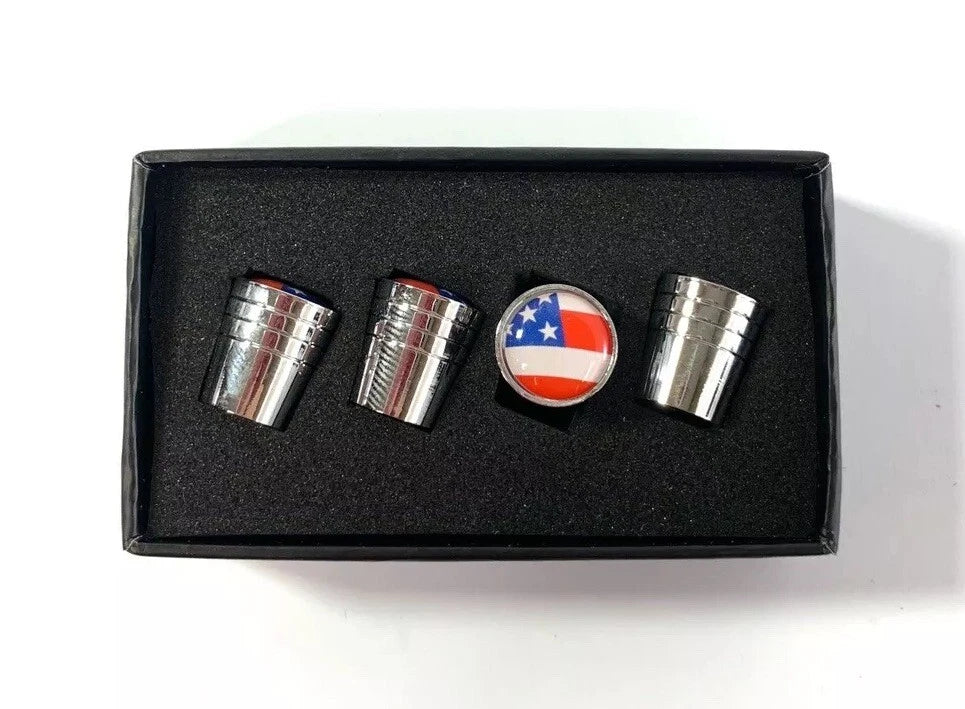 Valve Stem Caps Tapered Chrome Replacement for Ford Dodge Jeep (2009–2026)